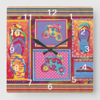 Horloge murale de collage d'amusement de bascule