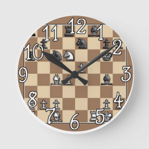 Horloge murale de concepteur du jeu d'échecs