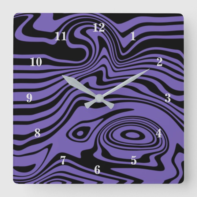 Horloge murale de conception abstraite - Couleur p (Recto)