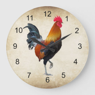 Horloge murale de conception de coq de structure c