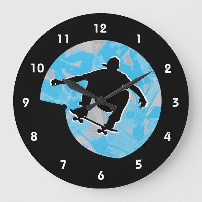 Horloge murale de conception de skis (Recto)