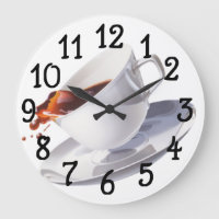 Horloge murale de conception de tasse de café