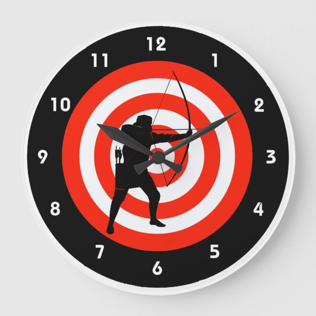 Horloge murale de conception de tir à l'arc (Recto)