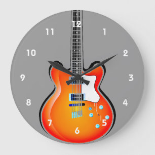 Horloge murale de conception guitare