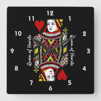 Horloge murale de conception Queen of Hearts