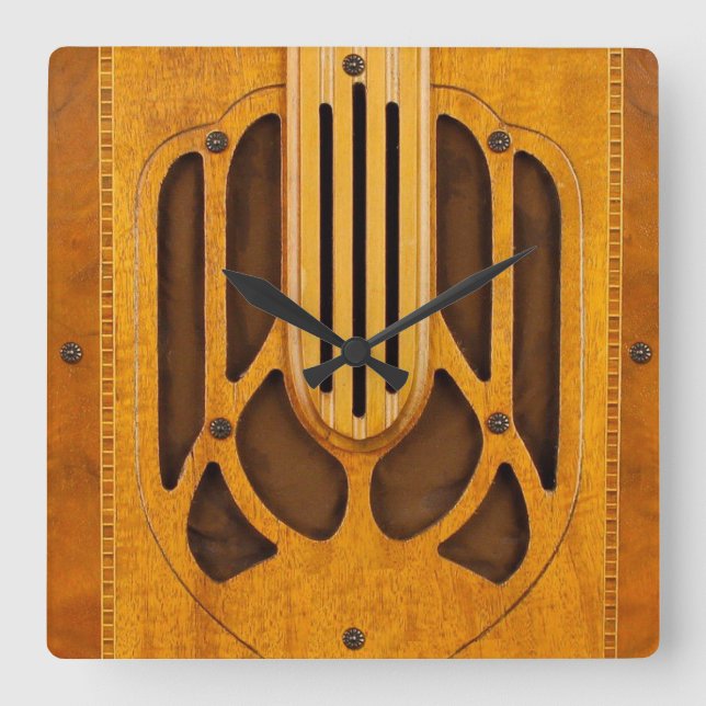 Horloge murale de conception radio vintage (Recto)