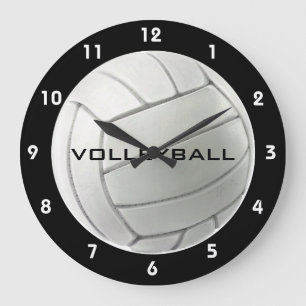 Horloge murale de conception volleyball