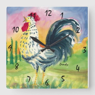 Horloge murale de coq