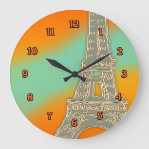 Horloge murale de coucher du soleil de Tour Eiffel