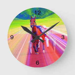 Horloge murale de course d'attelages