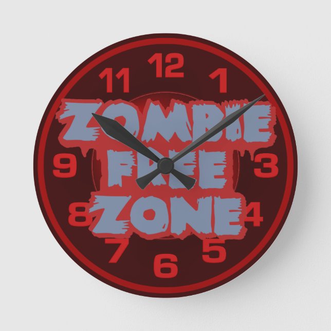 Horloge murale de coutume de zone franche de zombi (Recto)