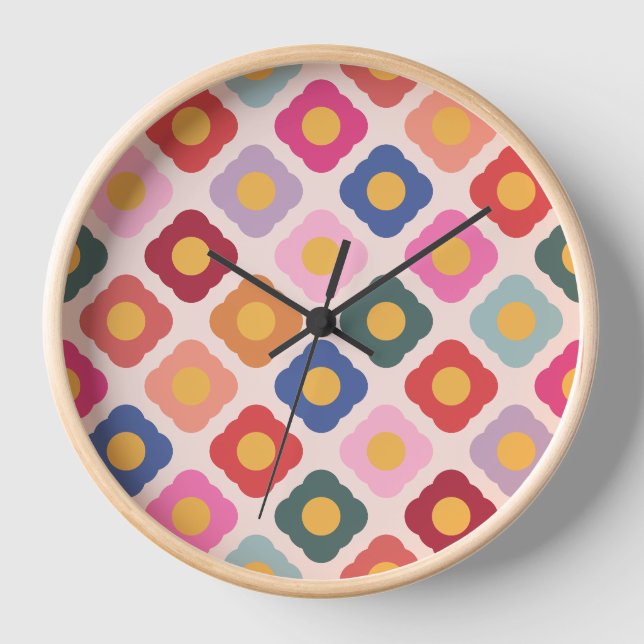 Horloge murale de cuisine d'art populaire (Recto)