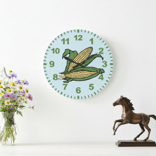 Horloge murale de cuisine en maïs