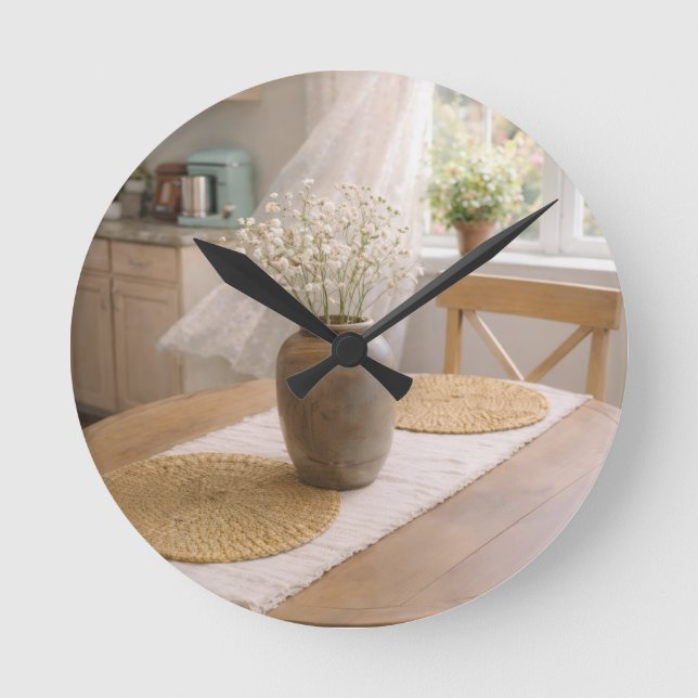 Horloge murale de cuisine neutre Baby's Breath de  (Recto)