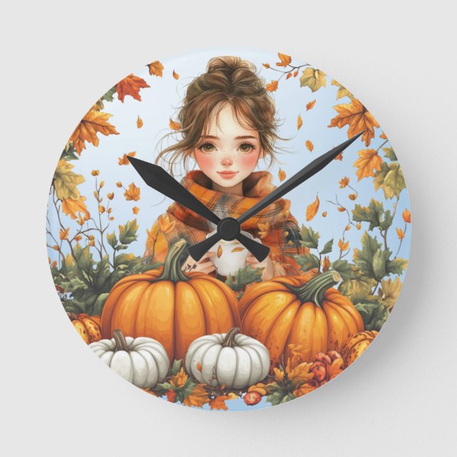 Horloge murale de design d'automne (Recto)
