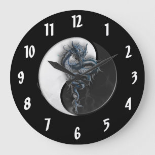 Horloge murale de dragon chinois de Yin Yang