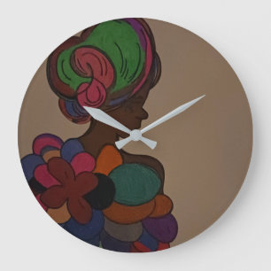 Horloge murale de fée afro-américaine