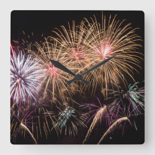 Horloge murale de feux d'artifice