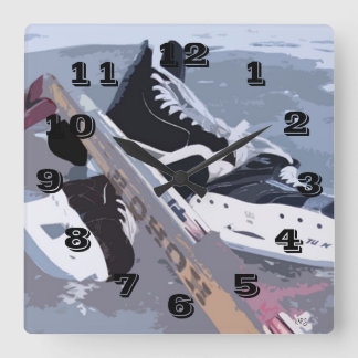 Horloge murale de hockey sur glace