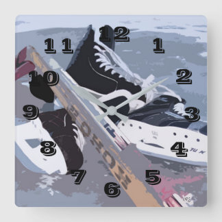Horloge murale de hockey sur glace