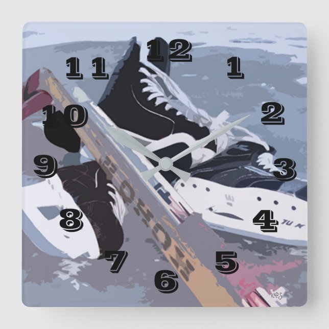 Horloge murale de hockey sur glace (Recto)
