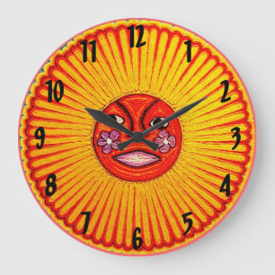 Horloge murale de Huichol Sun