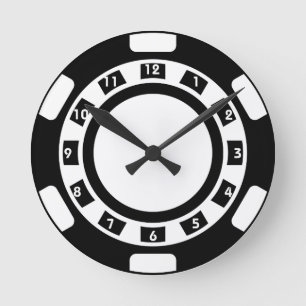 Horloge murale de jeton de poker
