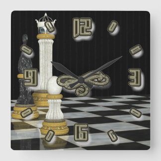Horloge murale de joueur d'échecs