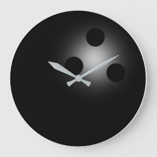Horloge murale de la balle noire sans nombre