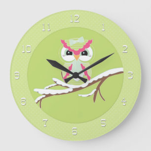 Horloge murale de la Chouette des neiges