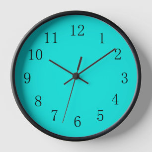 Horloge murale de la cuisine bleue profonde Aqua