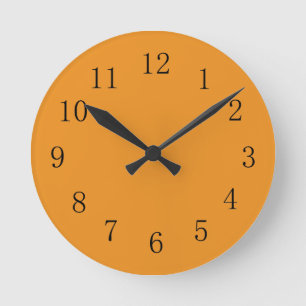 Horloge murale de la cuisine couleur orange carott