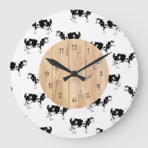 Horloge murale de la cuisine de la vache country