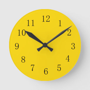 Horloge murale de la cuisine jaune du bus scolaire