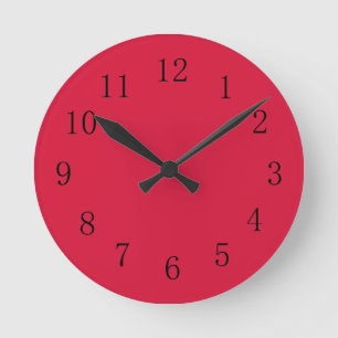 Horloge murale de la cuisine rouge Crimson