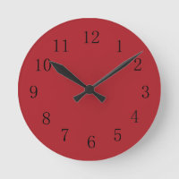 Horloge murale de la cuisine rouge Sangria