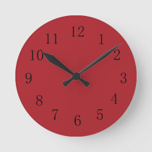 Horloge murale de la cuisine rouge Sangria