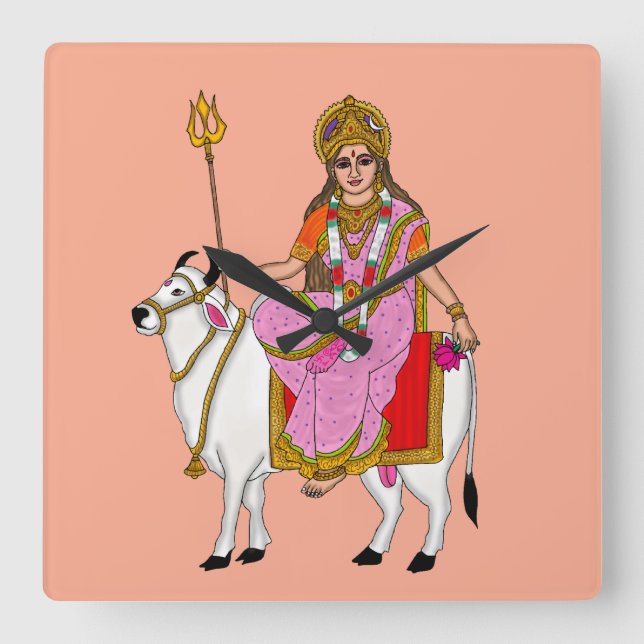 Horloge murale de la déesse Shailputri (Recto)