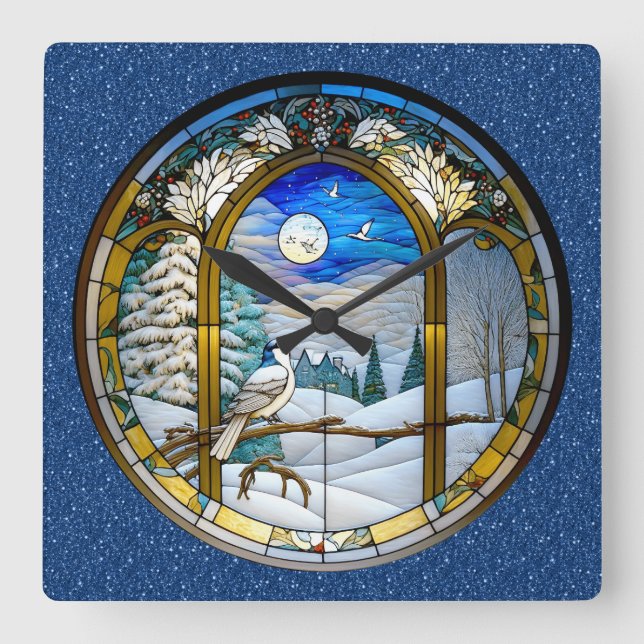 Horloge murale de la fenêtre d'hiver (Recto)