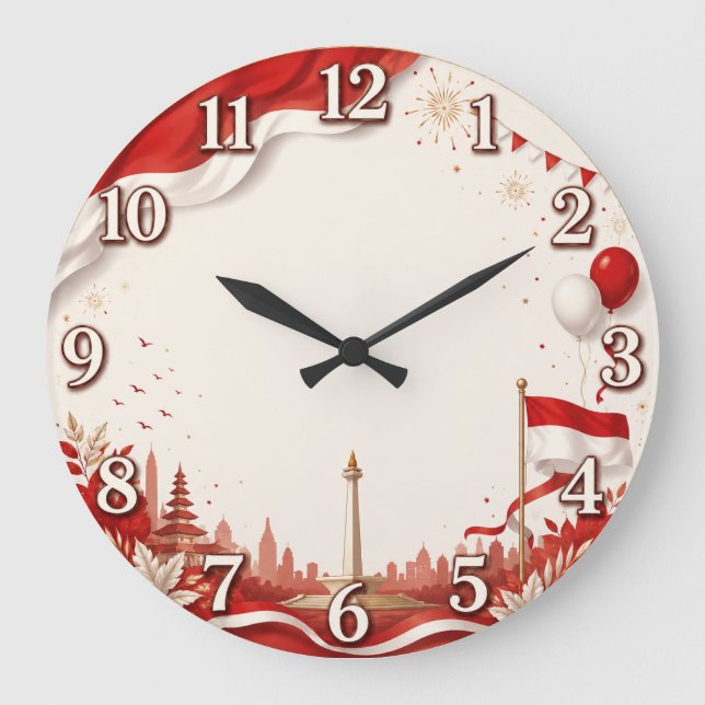 Horloge murale de la fête de l'indépendance de l'I (Recto)