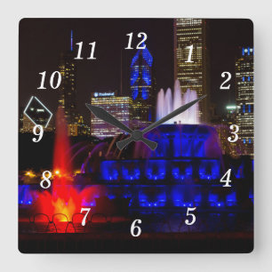 Horloge murale de la fontaine Blue Buckingham