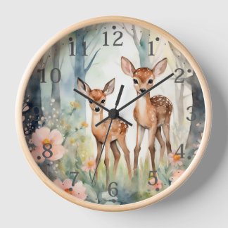 Horloge murale de la forêt personnalisée