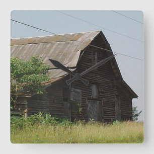 Horloge murale de la maison rustique