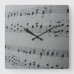 Horloge murale de la musique feuille