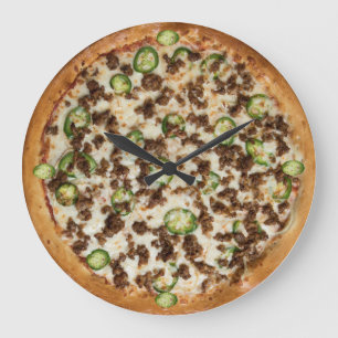 Horloge murale de la pizza