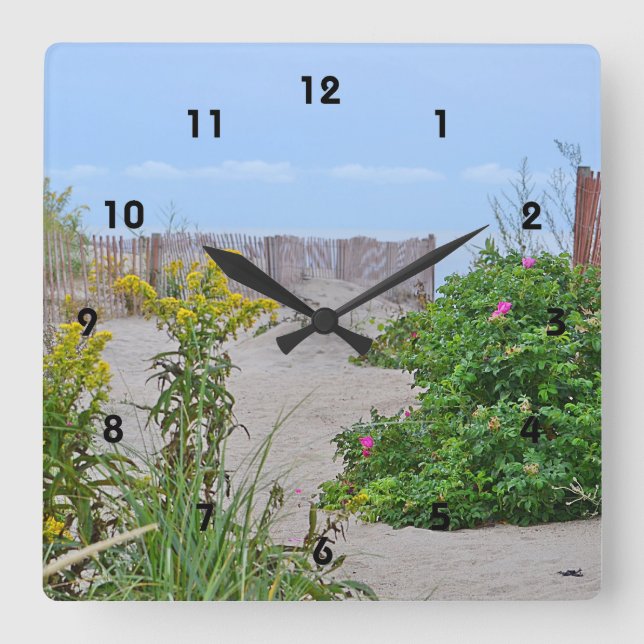 Horloge murale de la plage d'été (Recto)