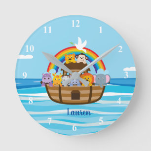 Horloge murale de la pouponnière d'arche de Noah p