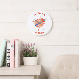 Horloge murale de la pouponnière Ladybug