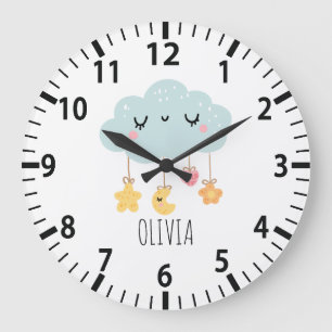 Horloge murale de la pouponnière Lullaby Cloud Boh