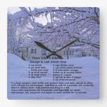 Horloge murale de la recette de cuisine d'Ellen